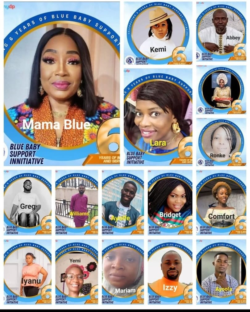 Blue Baby Support Initiative team, celebrating 6 years of impact and service, led by Founder Mama Blue
