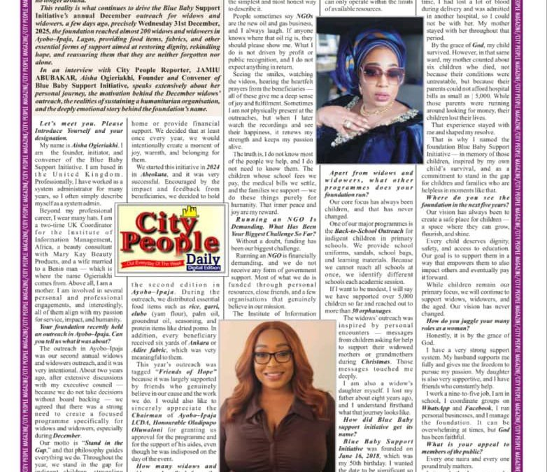 BBSI Founder Aisha Dania Ogieriakhi featured in City People Magazine